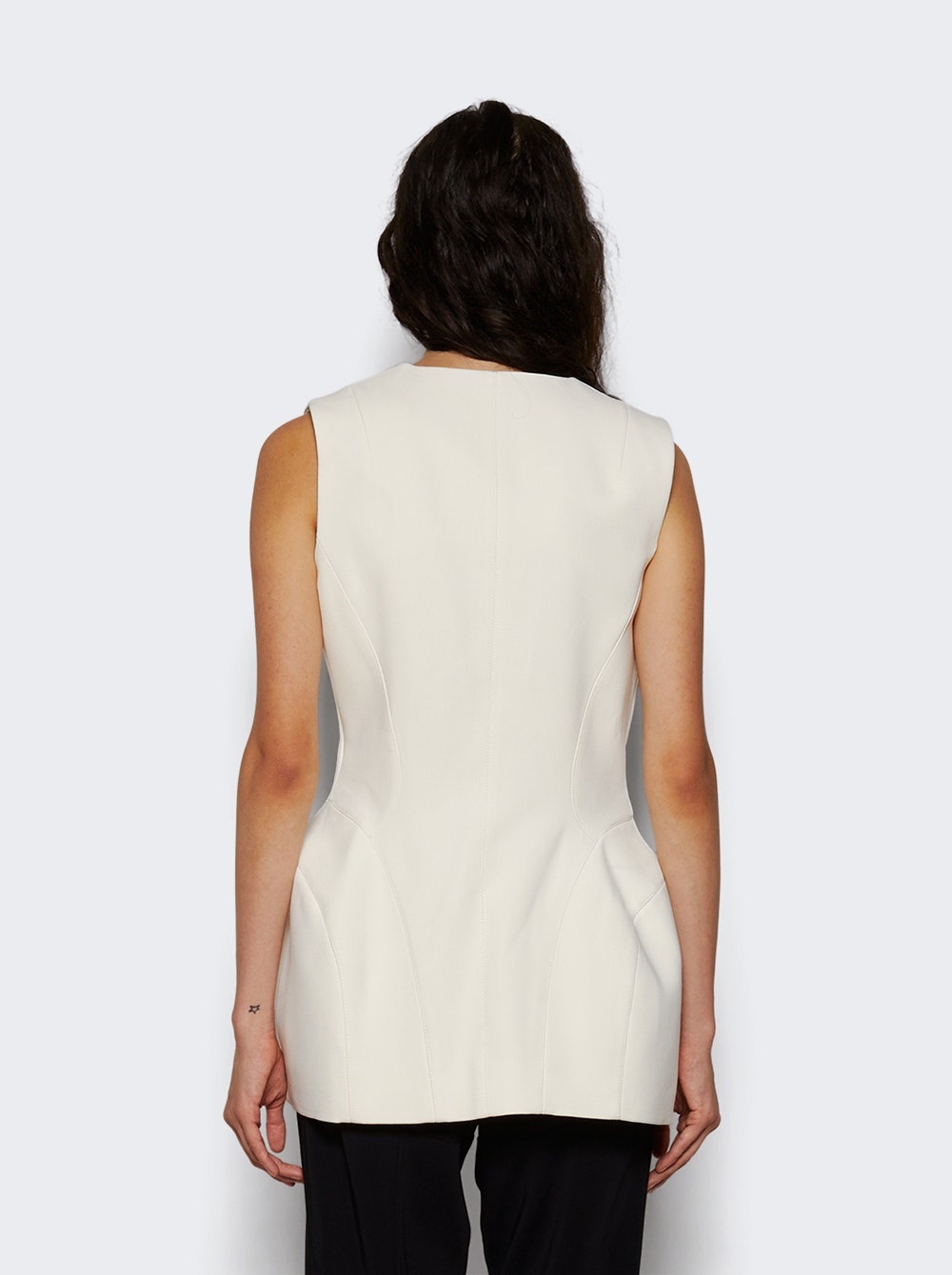 Corseted Pierced Vest Off-white - 5