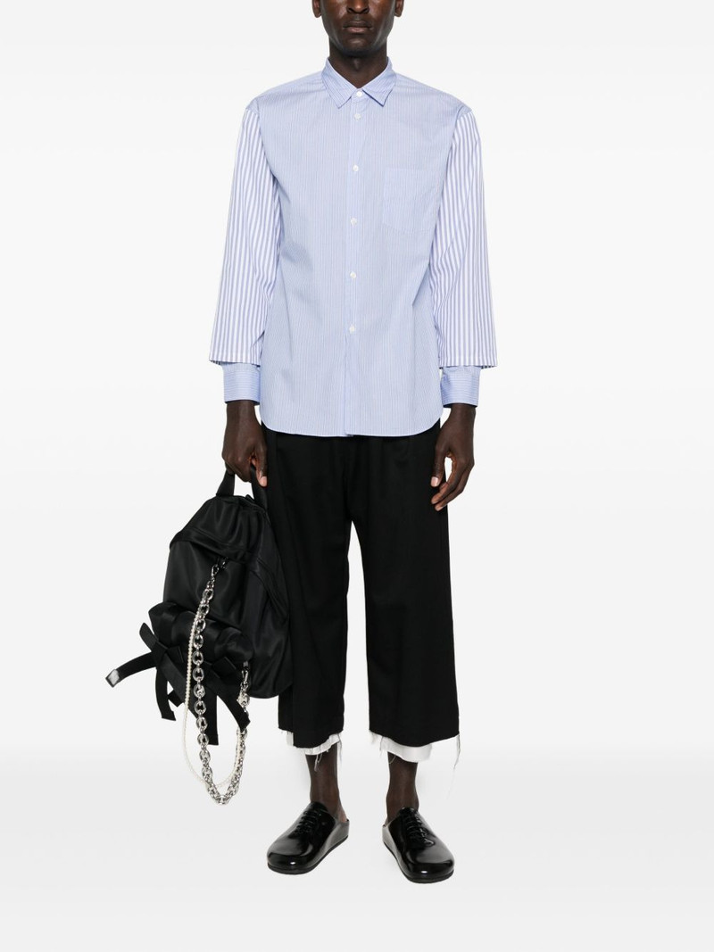 Comme des Garçons SHIRT striped layered-sleeve shirt outlook