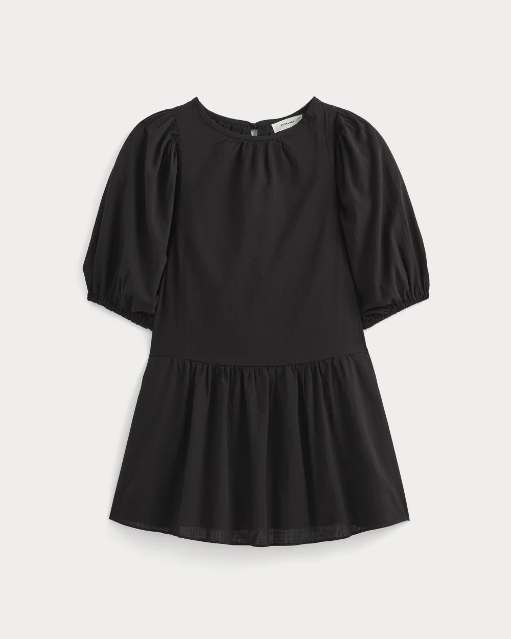 THE GAUZE PUFF-SLEEVE MINI DRESS - 1
