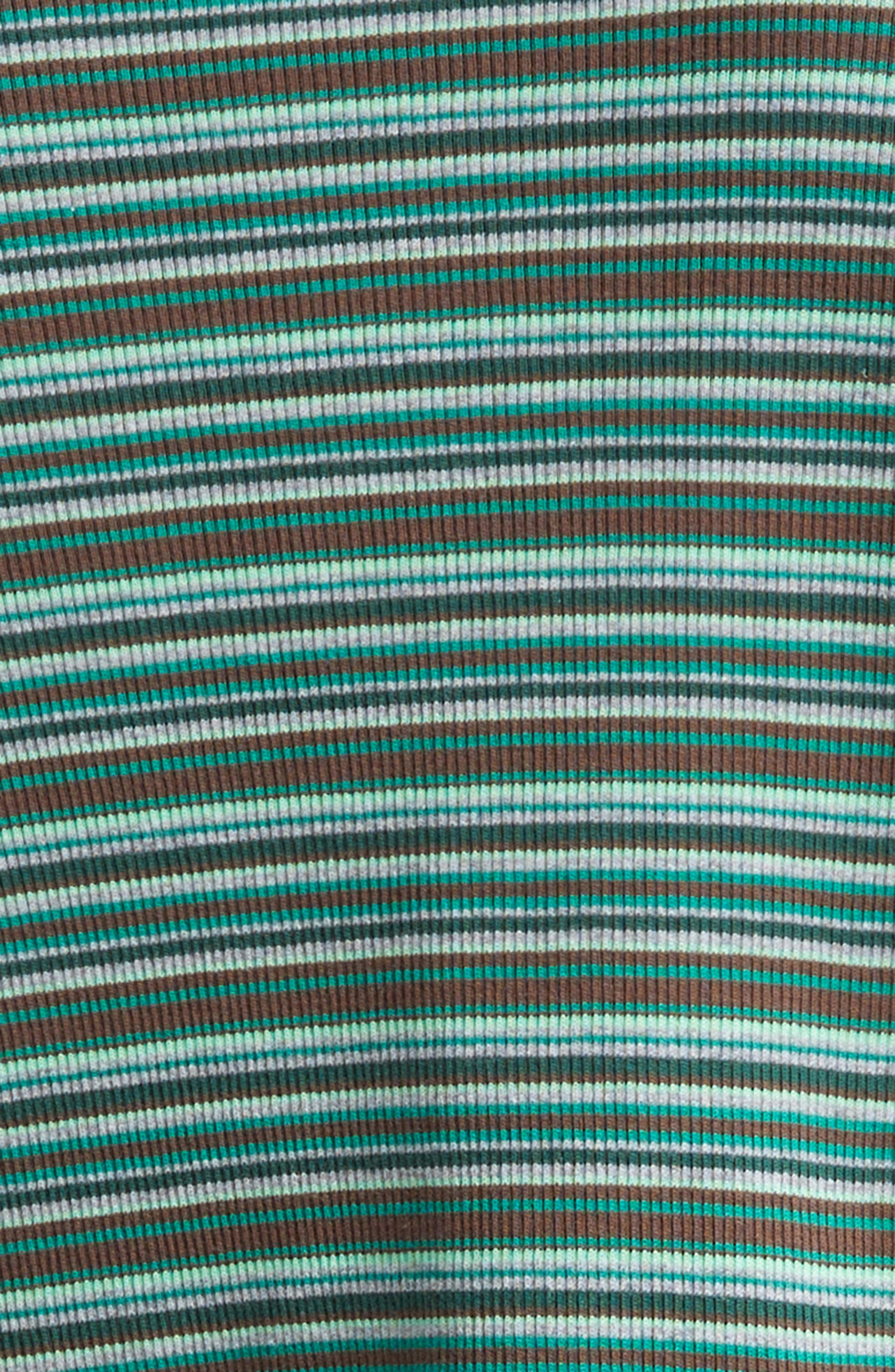 ERL Gender Inclusive Stripe Long Sleeve T-Shirt in Green at Nordstrom - 7