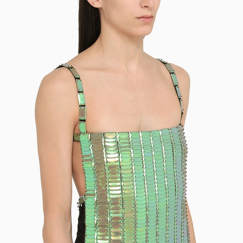 The Attico Iridescent Green Rue Mini Dress Women - 4