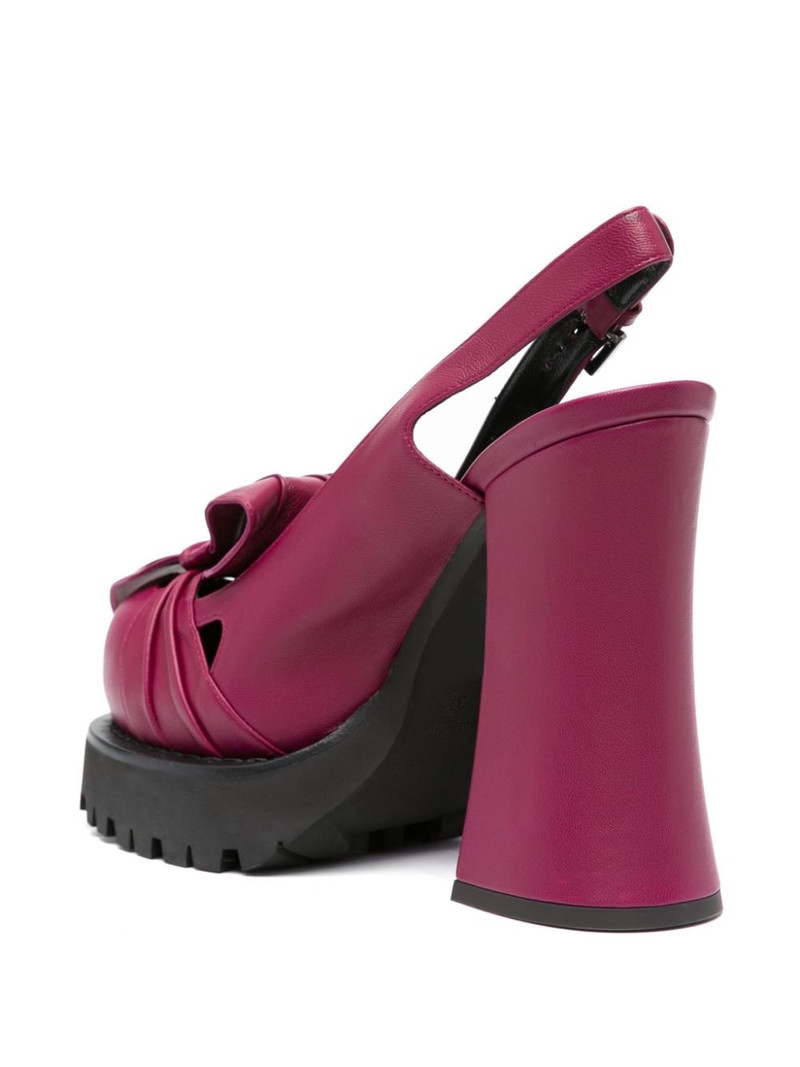130mm leather slingback pumps 3