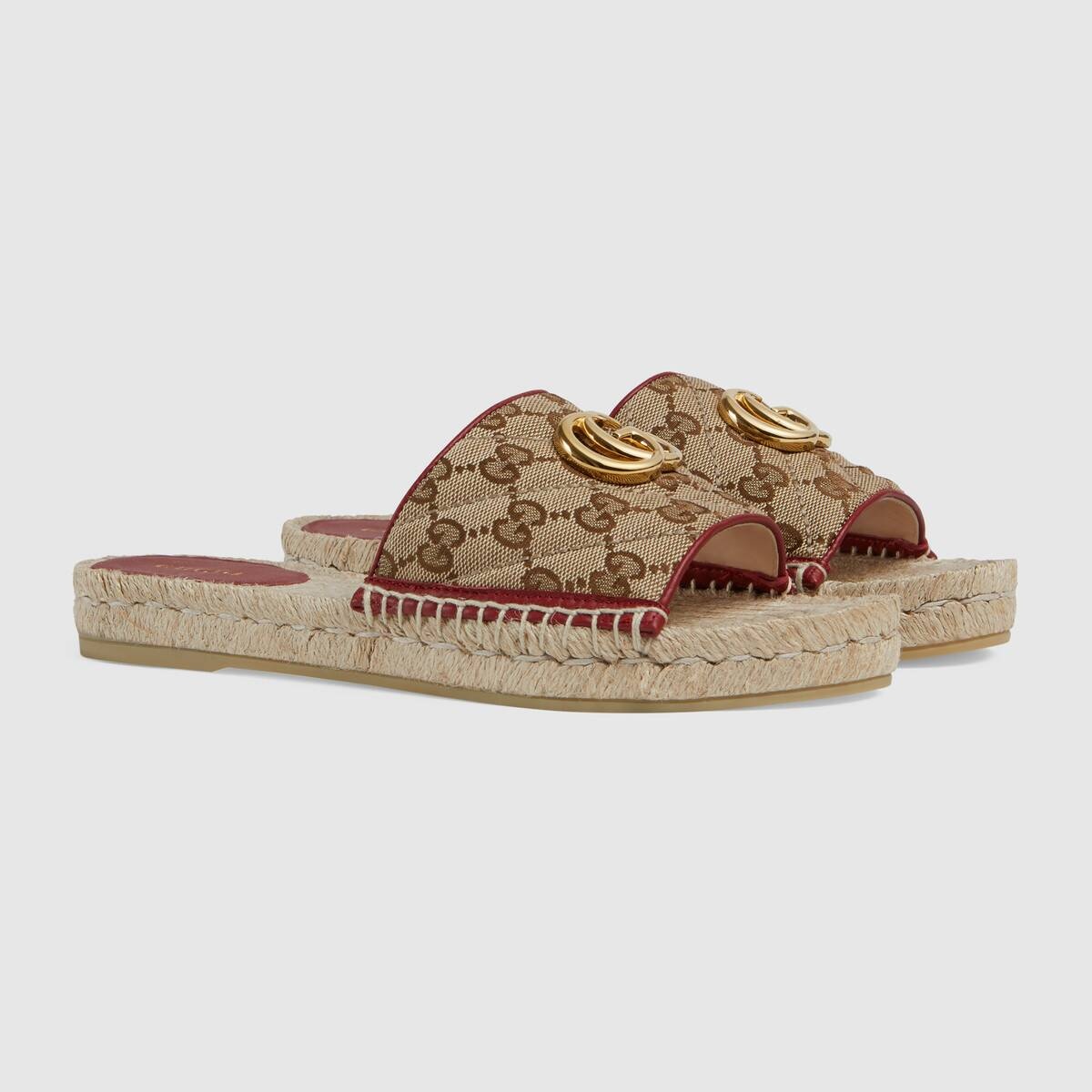 Women's GG matelassé canvas espadrille sandal - 2