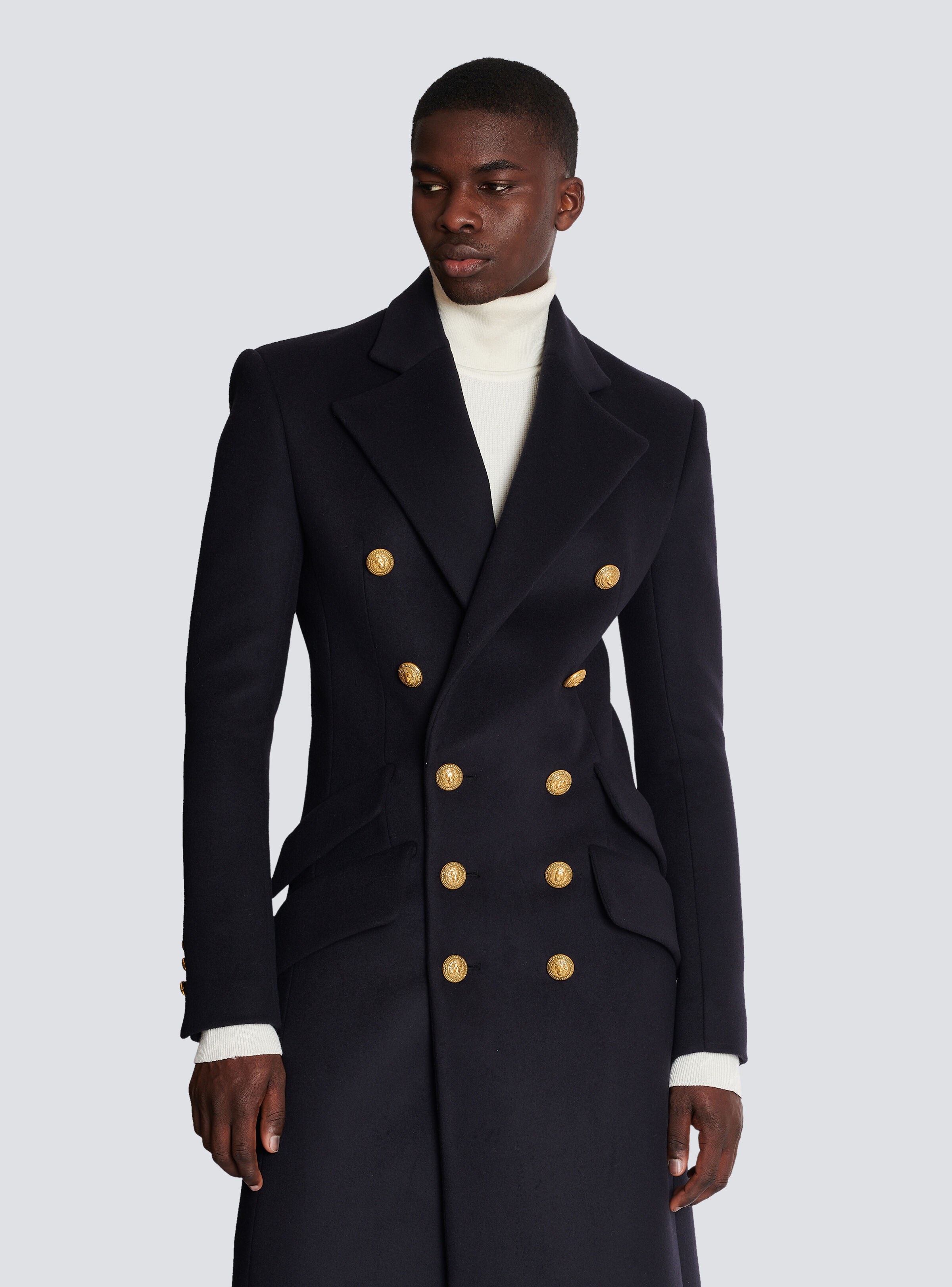 Long military-style coat - 7