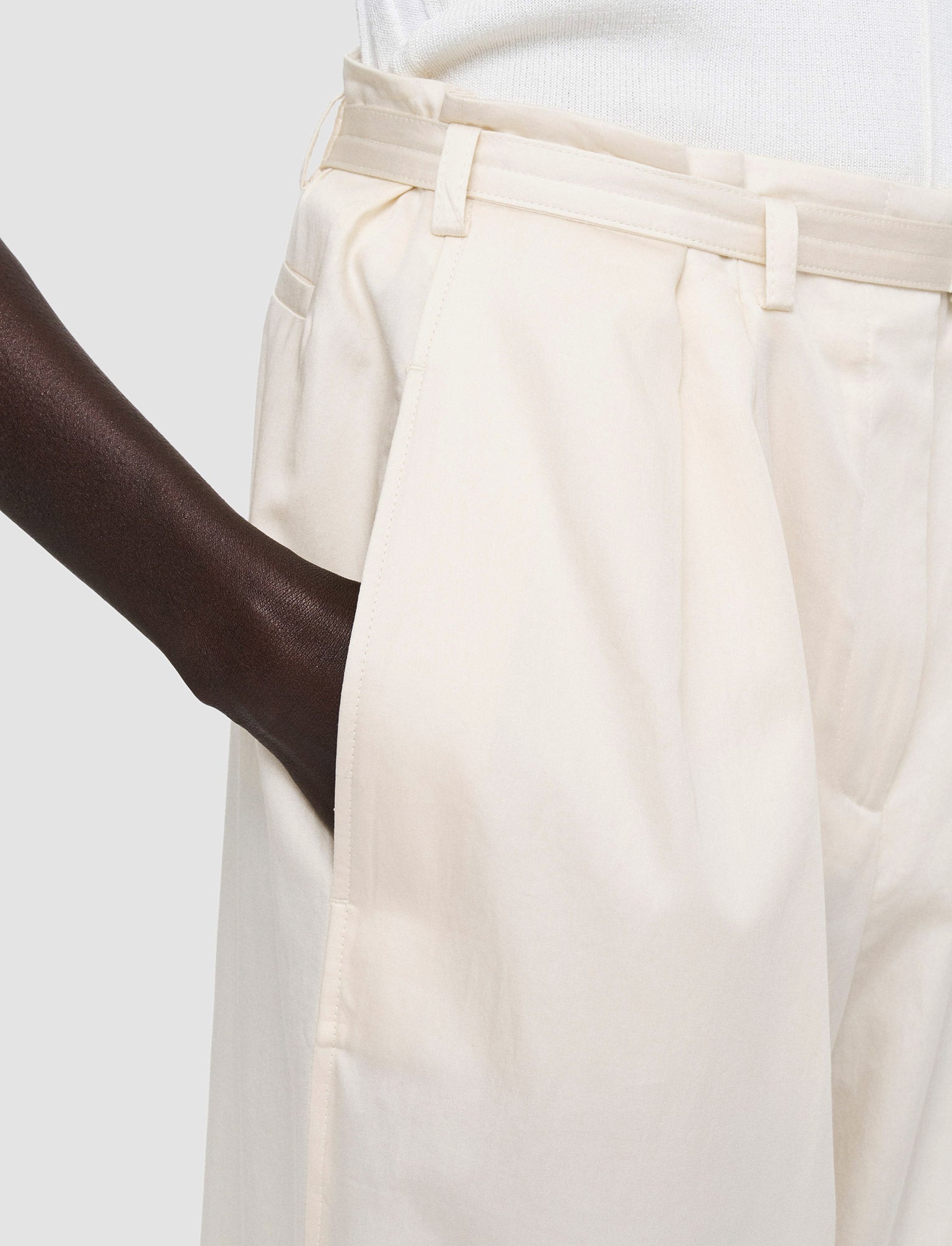 Light Cotton Sateen Tunis Trousers - 6