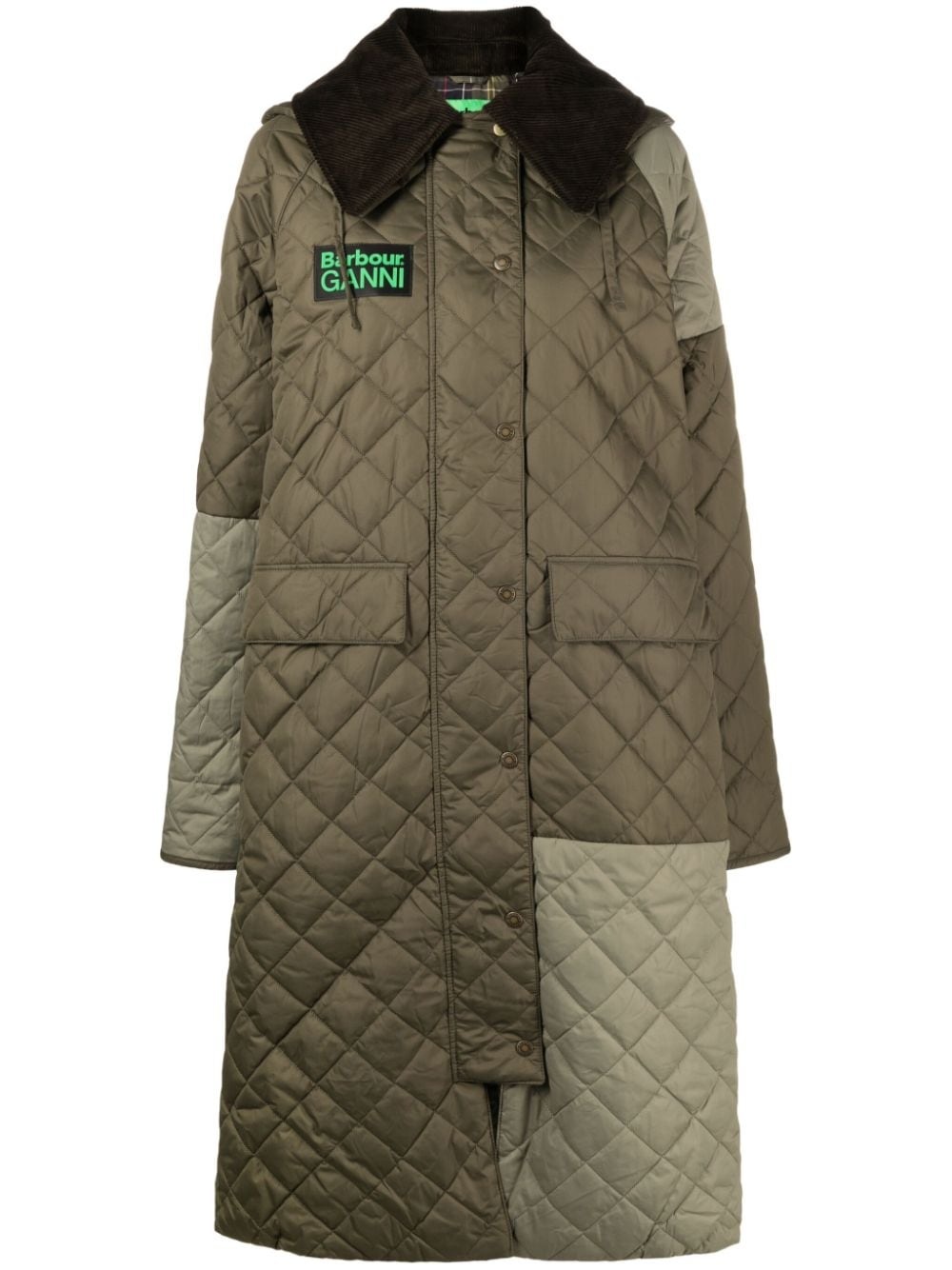 Barbour x GANNI Burghley quilted coat | REVERSIBLE