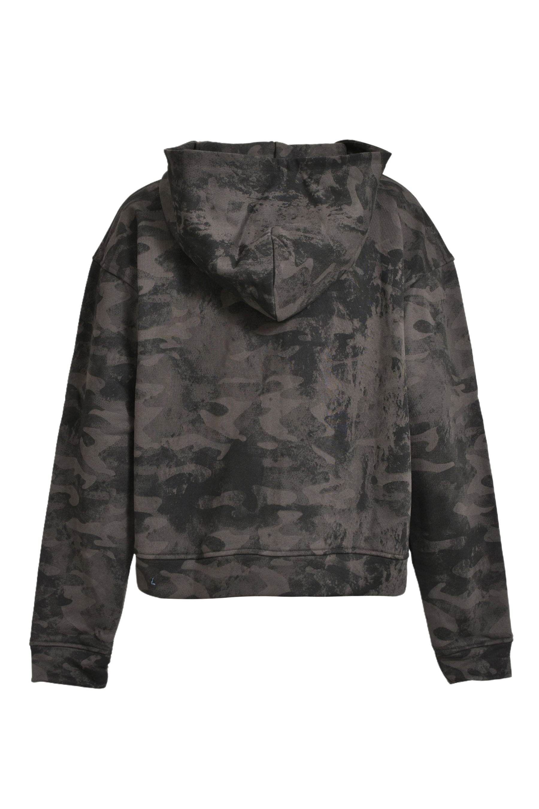 NO/FAITH STUDIOS CAMO MONOGRAM ZIP UP HOODIE / BLK