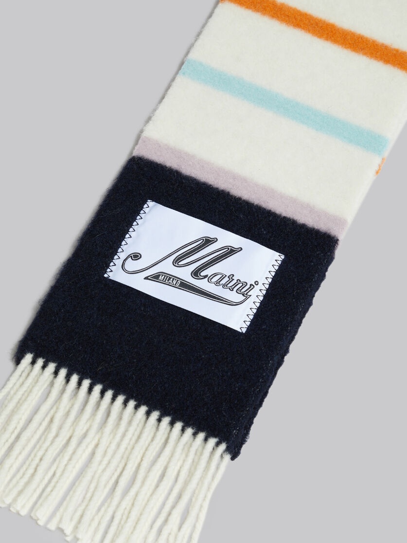 BLUE STRIPED ALPACA AND WOOL SCARF - 4