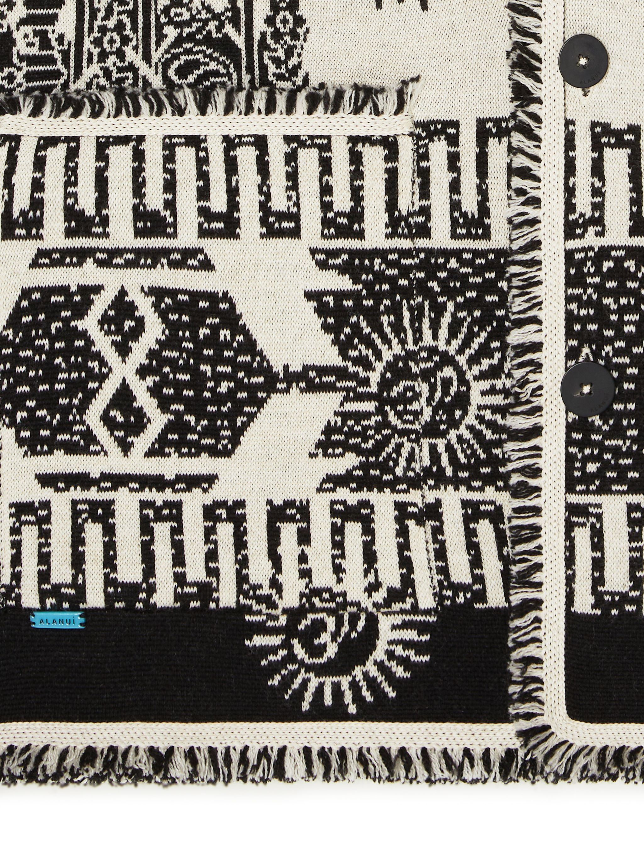 Wood Block Ibrid Jacquard Cardigan - 9