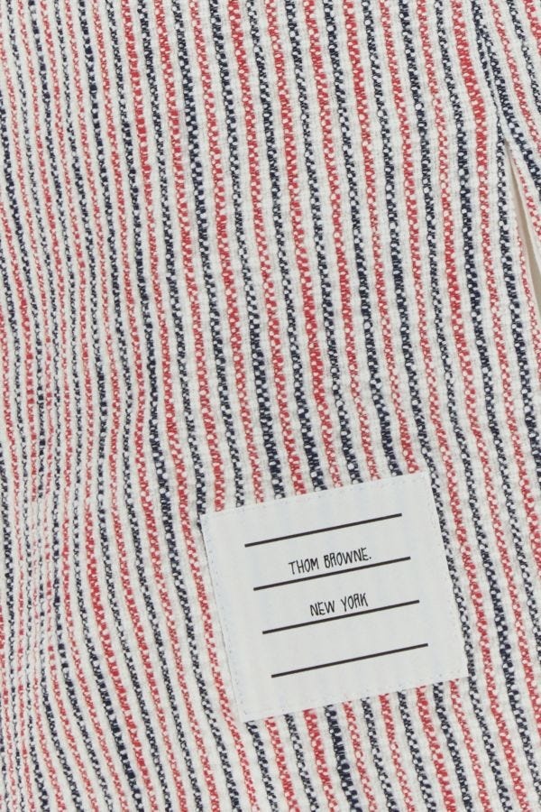 【関税&送料込】Thom Browne Embroidered Stretch Tweed Mini S Thom Browne Embroidered stretch tweed mini skirt