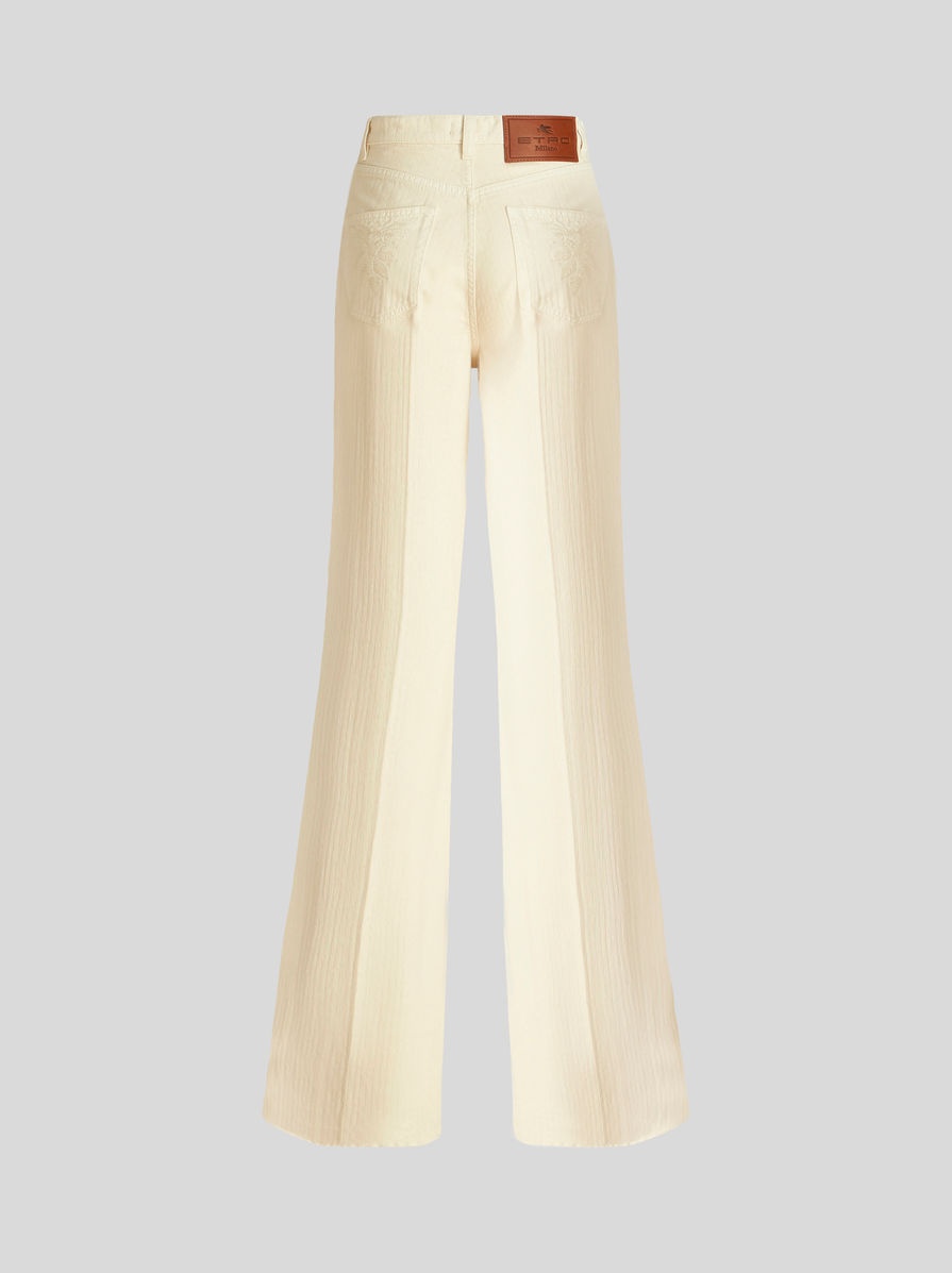 JEANS WITH FOLIAGE POCKETS - 5