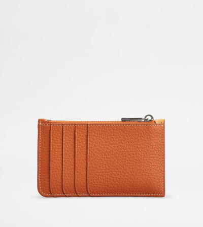 Tod's CREDIT CARD HOLDER IN LEATHER - ORANGE, YELLOW outlook