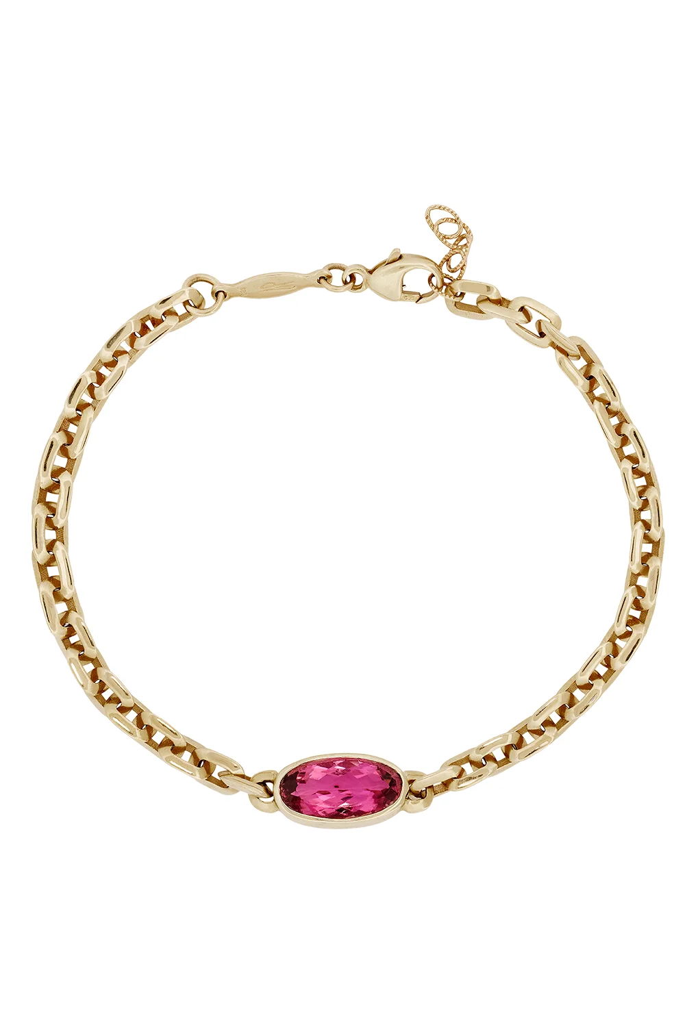 Oval Pink Tourmaline Bracelet - 1