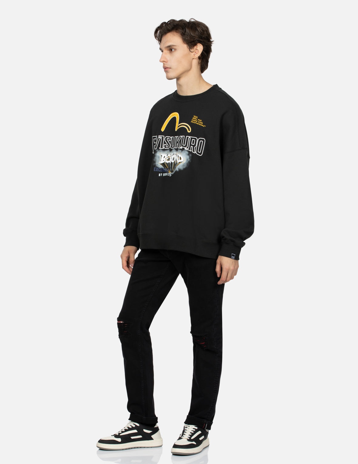 Multi-Logo Print Oversized Sweatshirt - 3