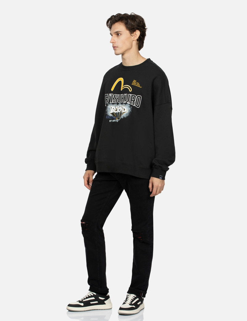 Multi-Logo Print Oversized Sweatshirt 3