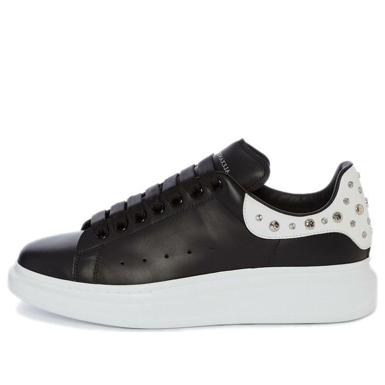 Alexander McQueen Oversized Studded Leather Sneakers 'Black' 485246WHGP51070 - 1
