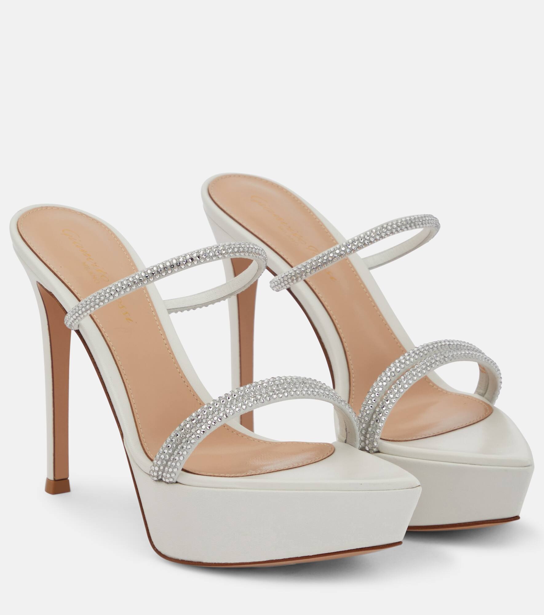 Cannes leather platform sandals - 1