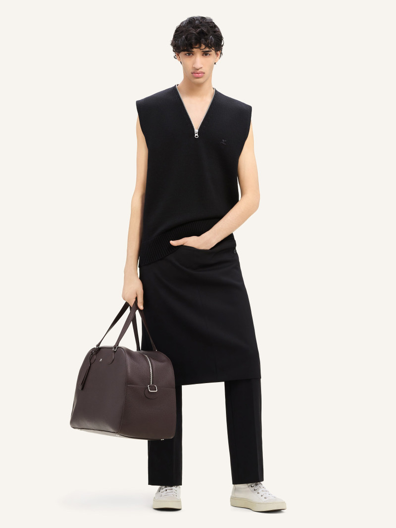 courrèges ZIPPED V-NECK WOOL SWEATER outlook