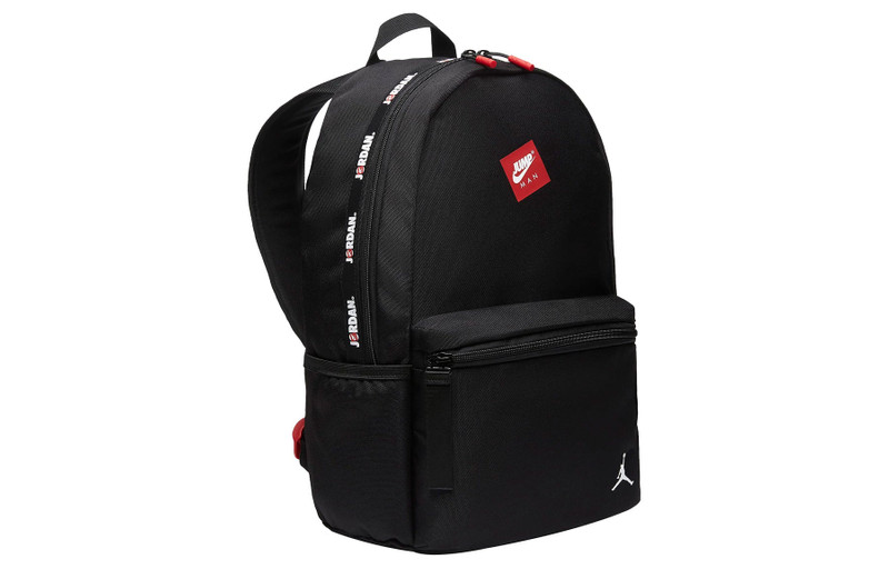 Jordan Air Jordan Decorative Zipper School Backpack Unisex Black DJ5684-010 outlook
