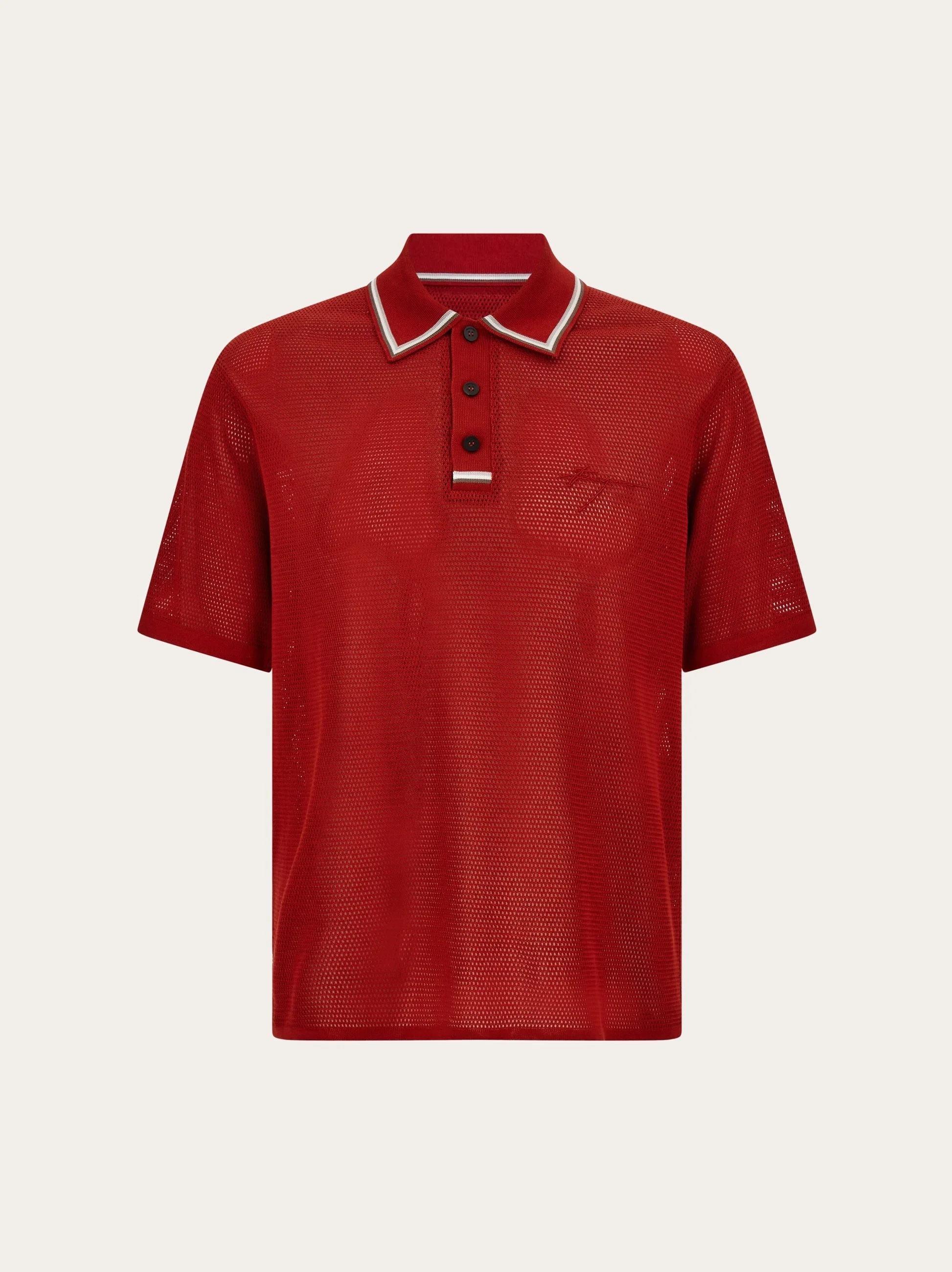 Polo with embroidered signature - 1