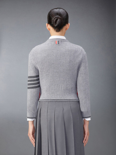 Thom Browne 4-Bar Stripes cable-knit jumper outlook