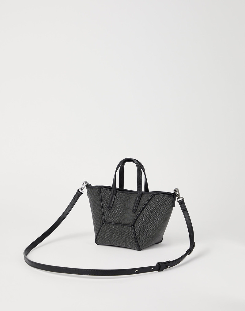 Brunello Cucinelli Precious BC Duo mini bag in grained leather outlook