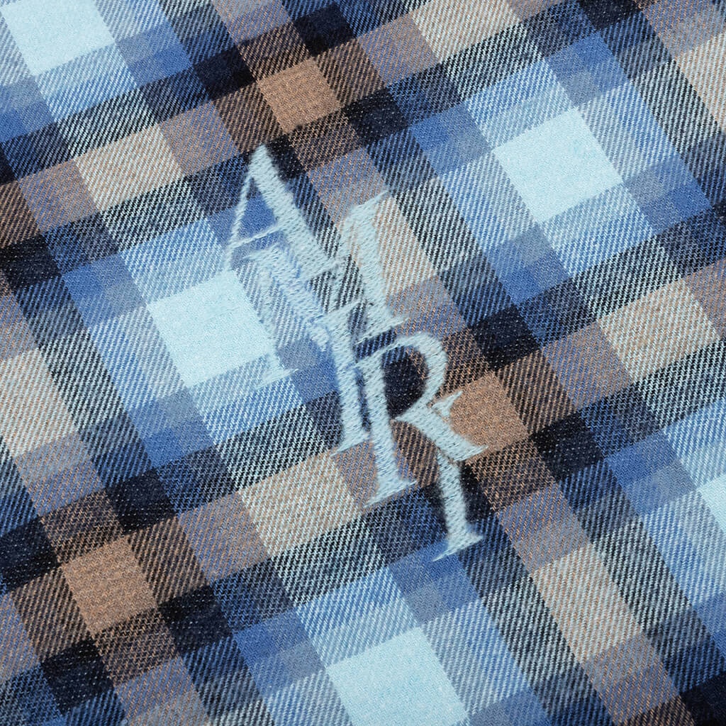 STAGGERED PLAID FLANNEL - LEGION BLUE - 4