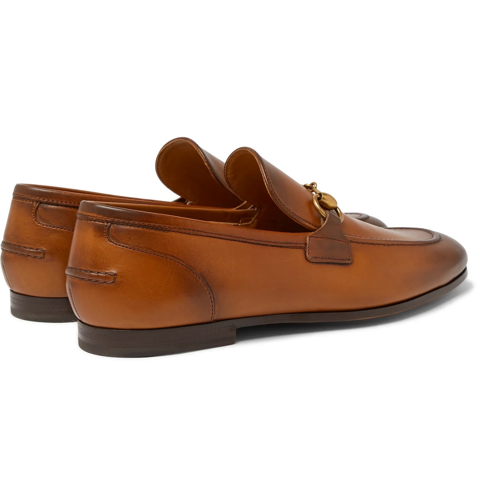 Jordaan Horsebit Burnished-Leather Loafers - 5