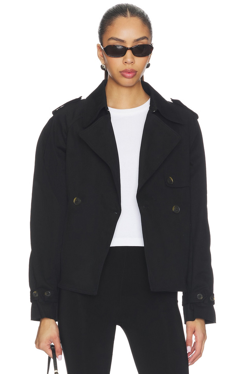 GOOD AMERICAN Cropped Trench Jacket outlook