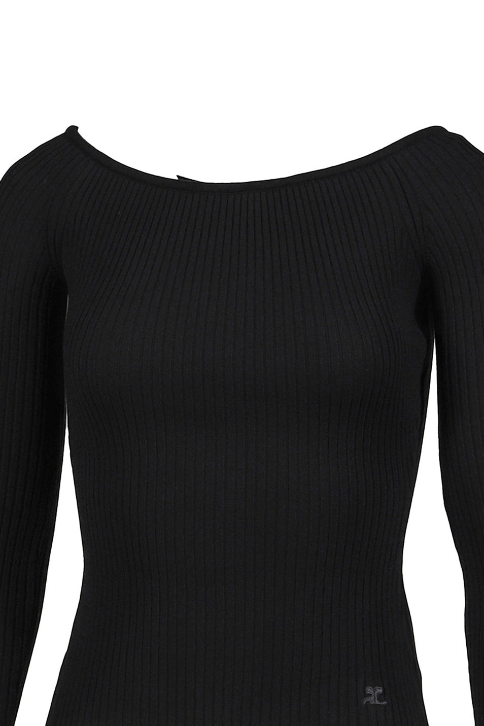 OFF SHOULDER RIB KNIT TOP / BLK - 4