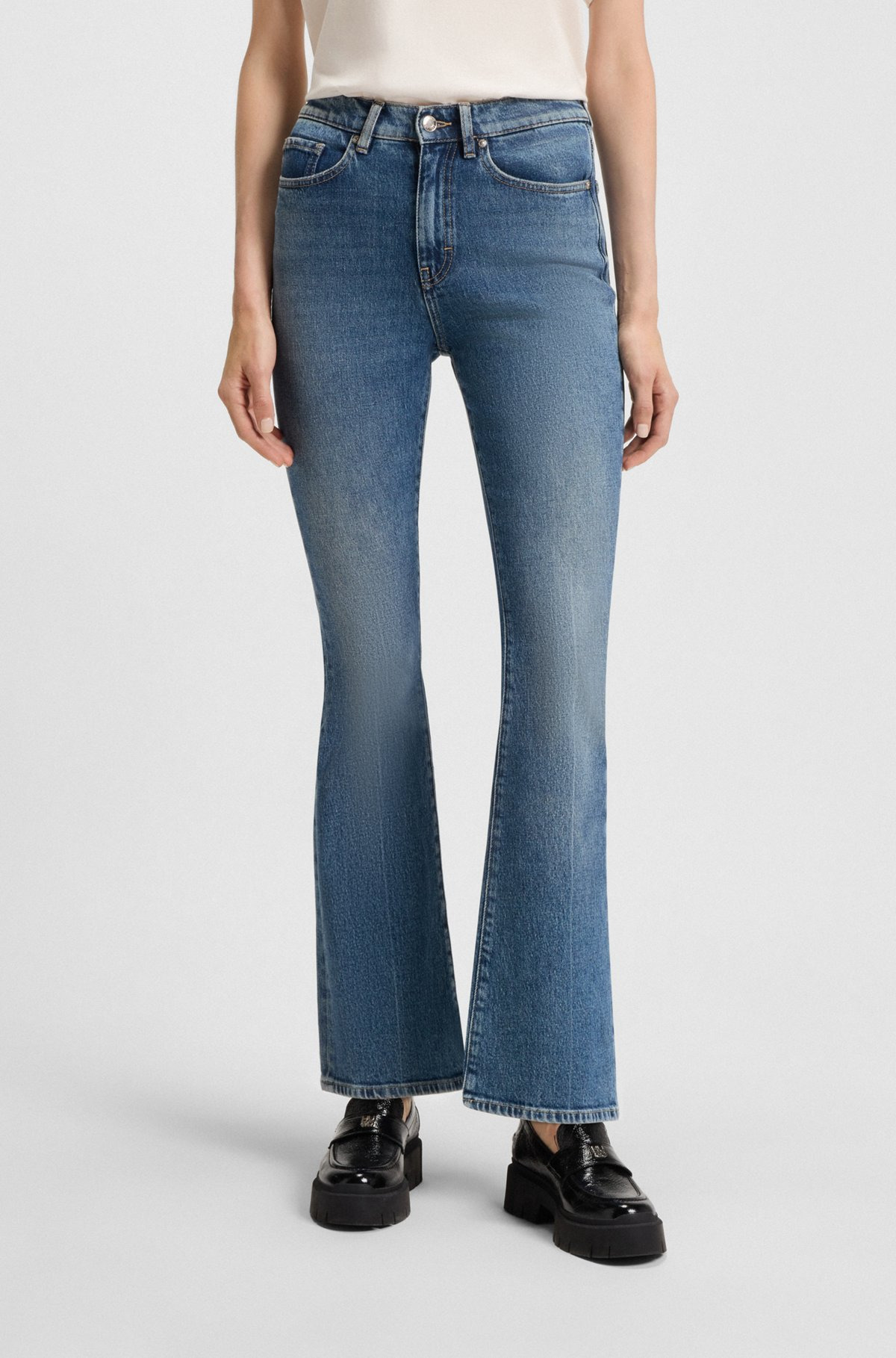 SKINNY-FIT JEANS IN BLUE STRETCH DENIM - 2