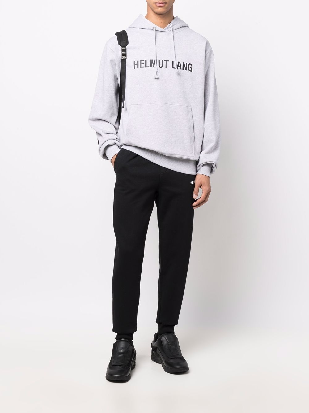 LOGO-PRINT TAPERED TRACK PANTS - 4