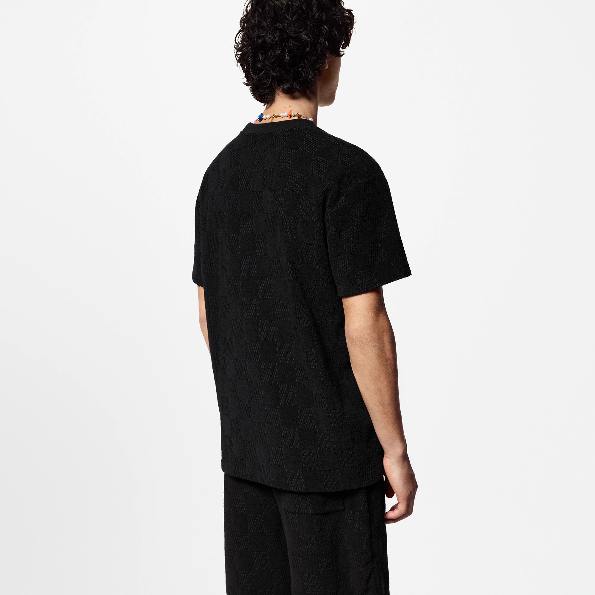 Damier French Terry Cotton T-Shirt - 5