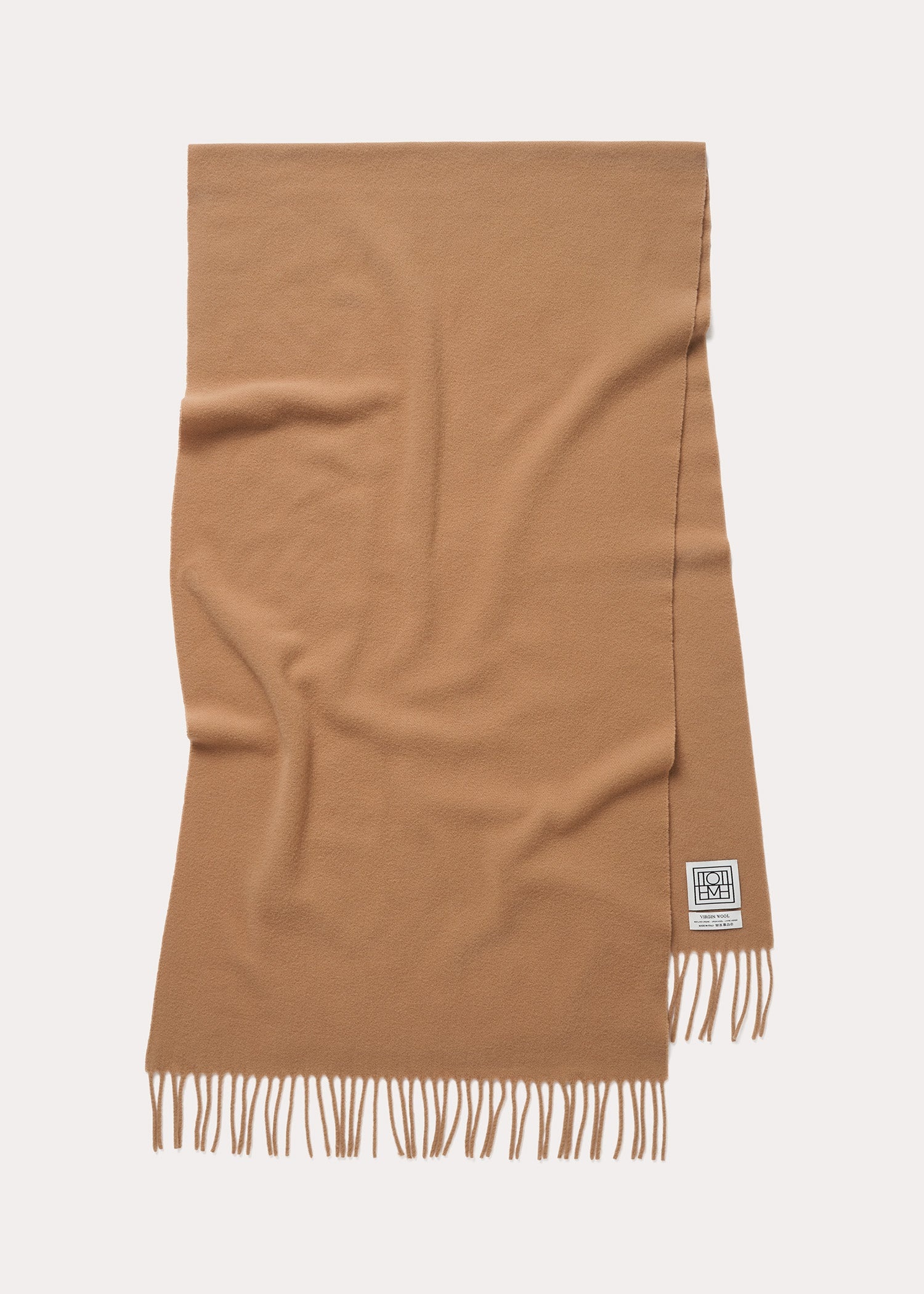 Classic wool scarf camel - 6