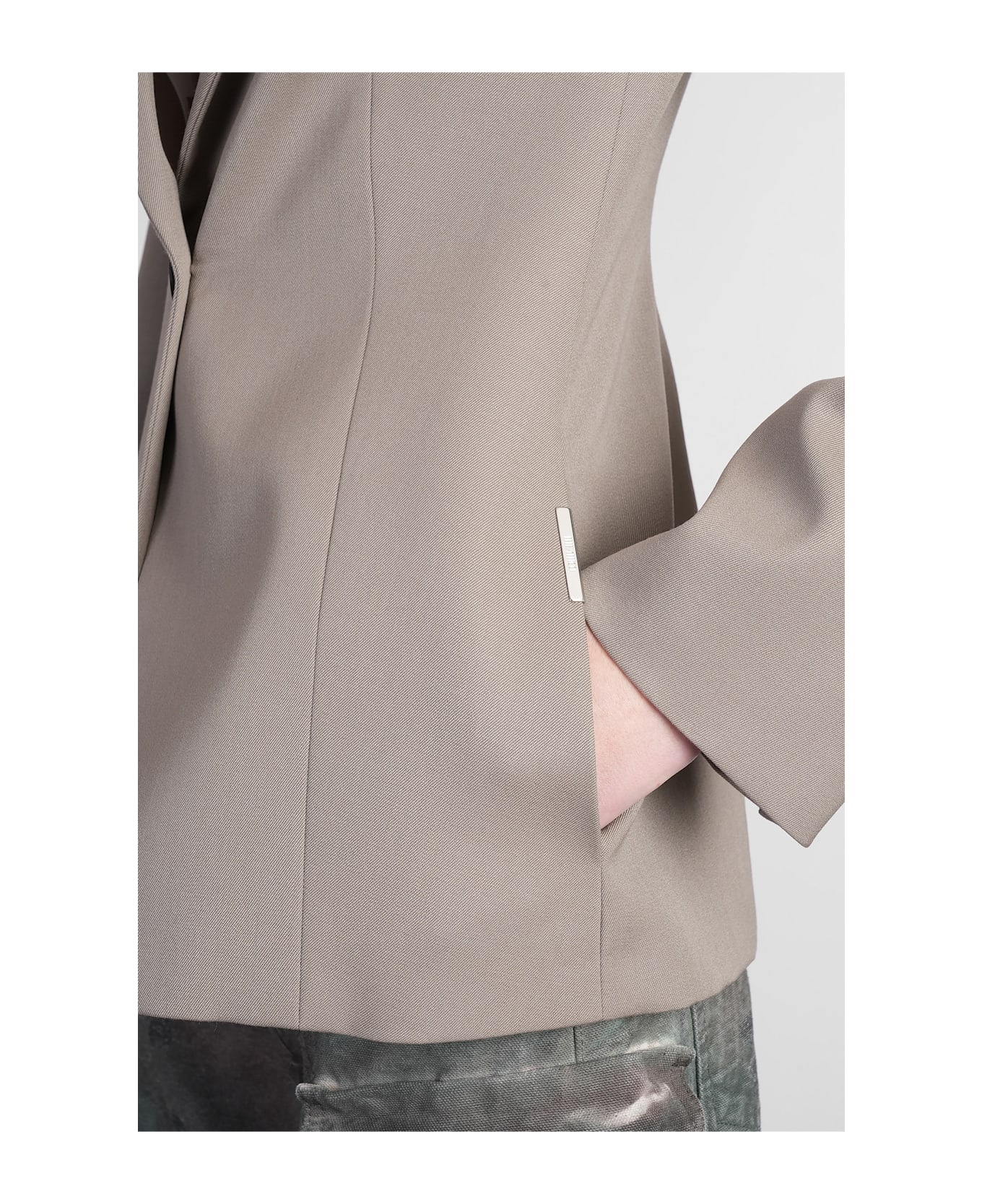 Blazer In Taupe Wool - 5