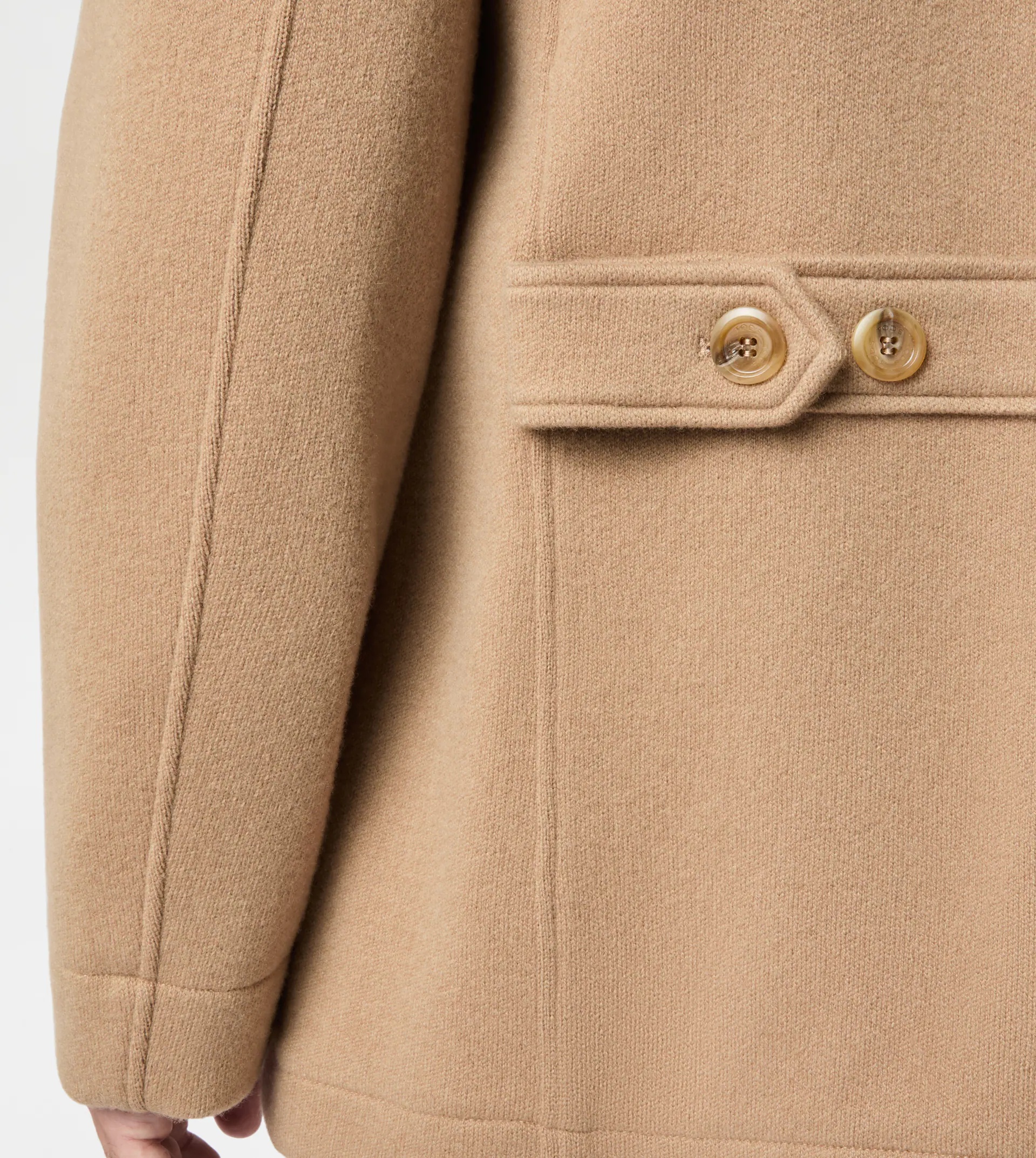 CABAN IN CASHMERE BLEND JERSEY - BEIGE - 5