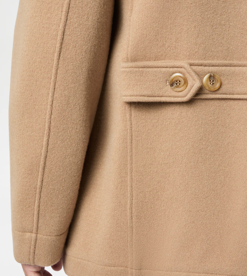 CABAN IN CASHMERE BLEND JERSEY - BEIGE 5