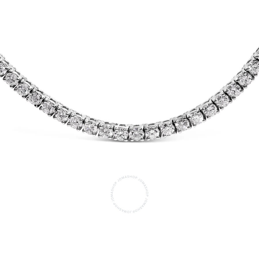 Haus Of Brilliance - Haus of Brilliance 14K White Gold 10 3/4 Cttw Lab Grown Diamond Tennis Necklace - 2