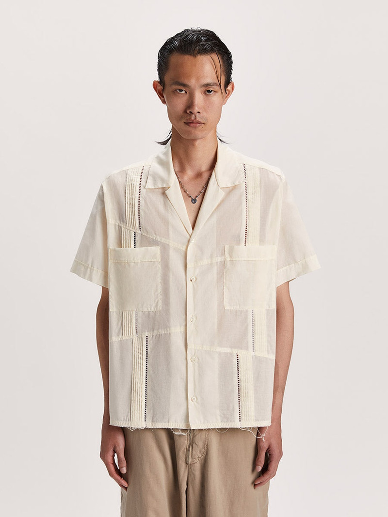 MAGLIANO Broken Guayabera Milk White outlook