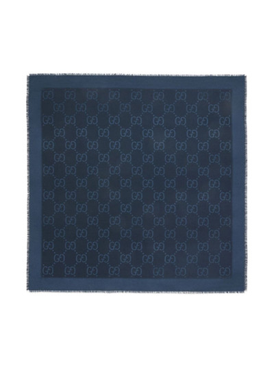 GUCCI GG-pattern frayed scarf outlook