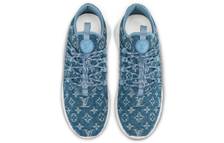 LOUIS VUITTON Fastlane Sneakers 'Denim Logo Monogram' 1A4U4B - 3