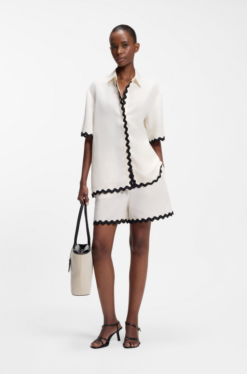 HUGO RELAXED-FIT SHORTS WITH ZIGZAG TAPE outlook