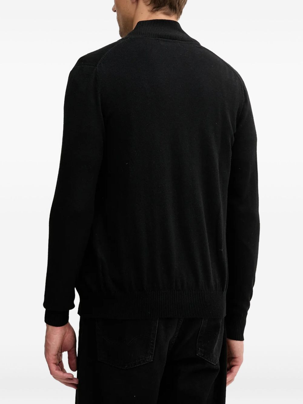 zip-neck logo sweater - 3