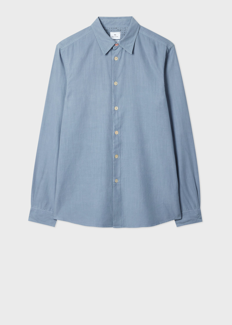 Light Blue Lyocell-Cotton Shirt 1