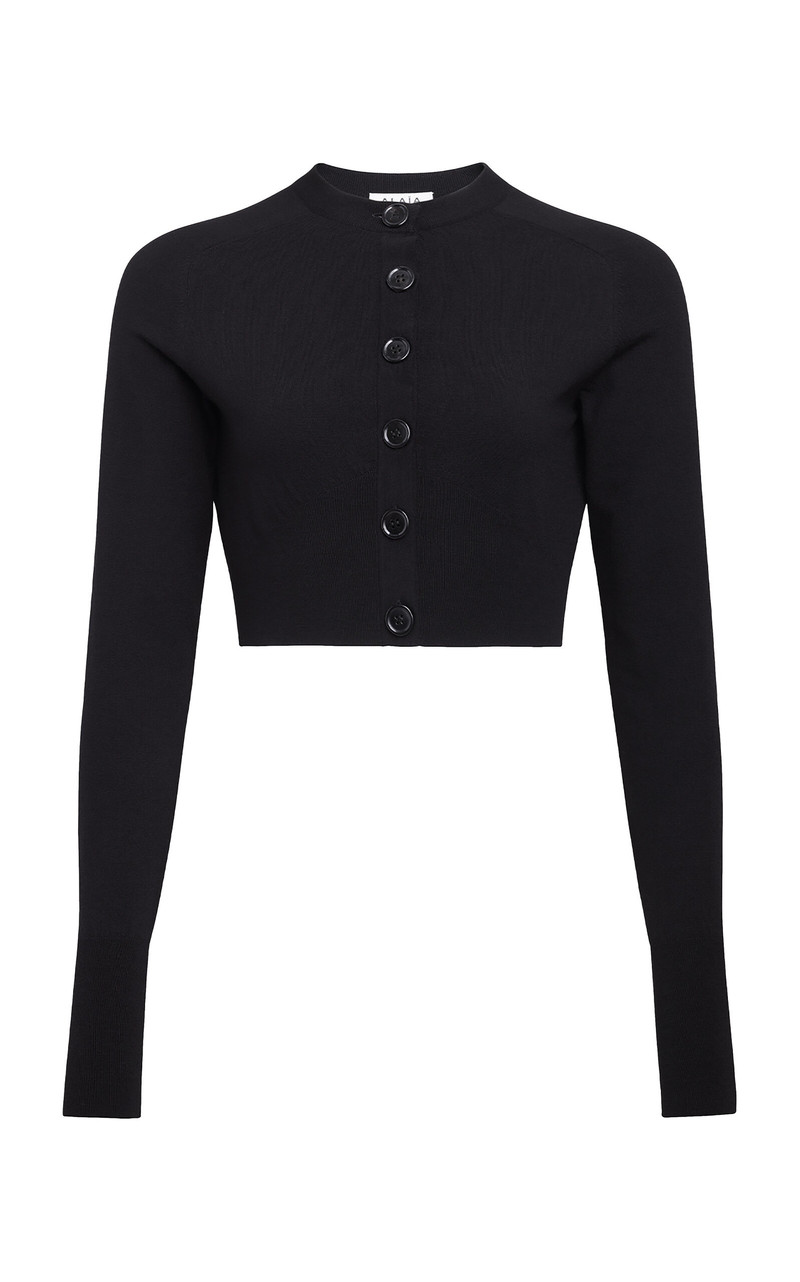 Cropped Cardigan black - 1