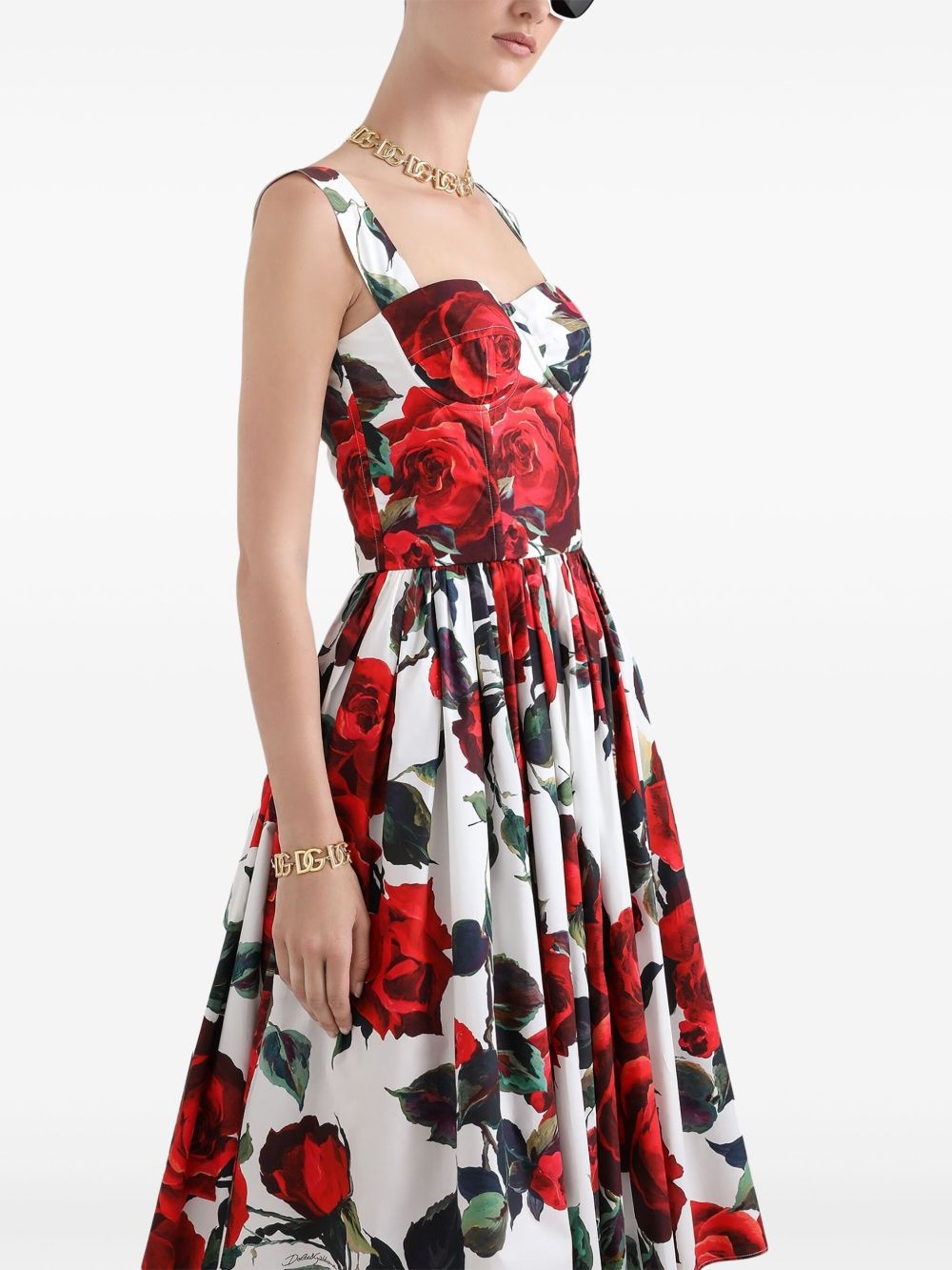 floral-print midi dress - 4