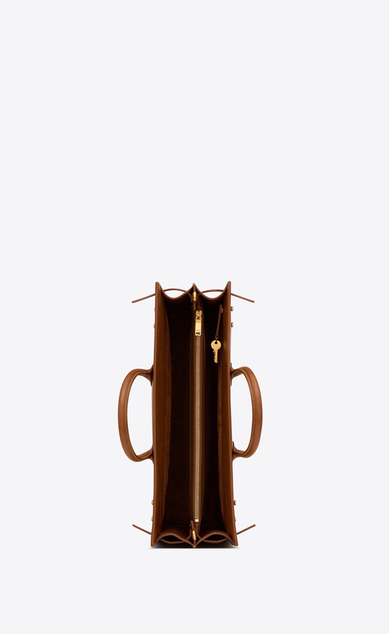 sac de jour thin large in canvas and leather 4