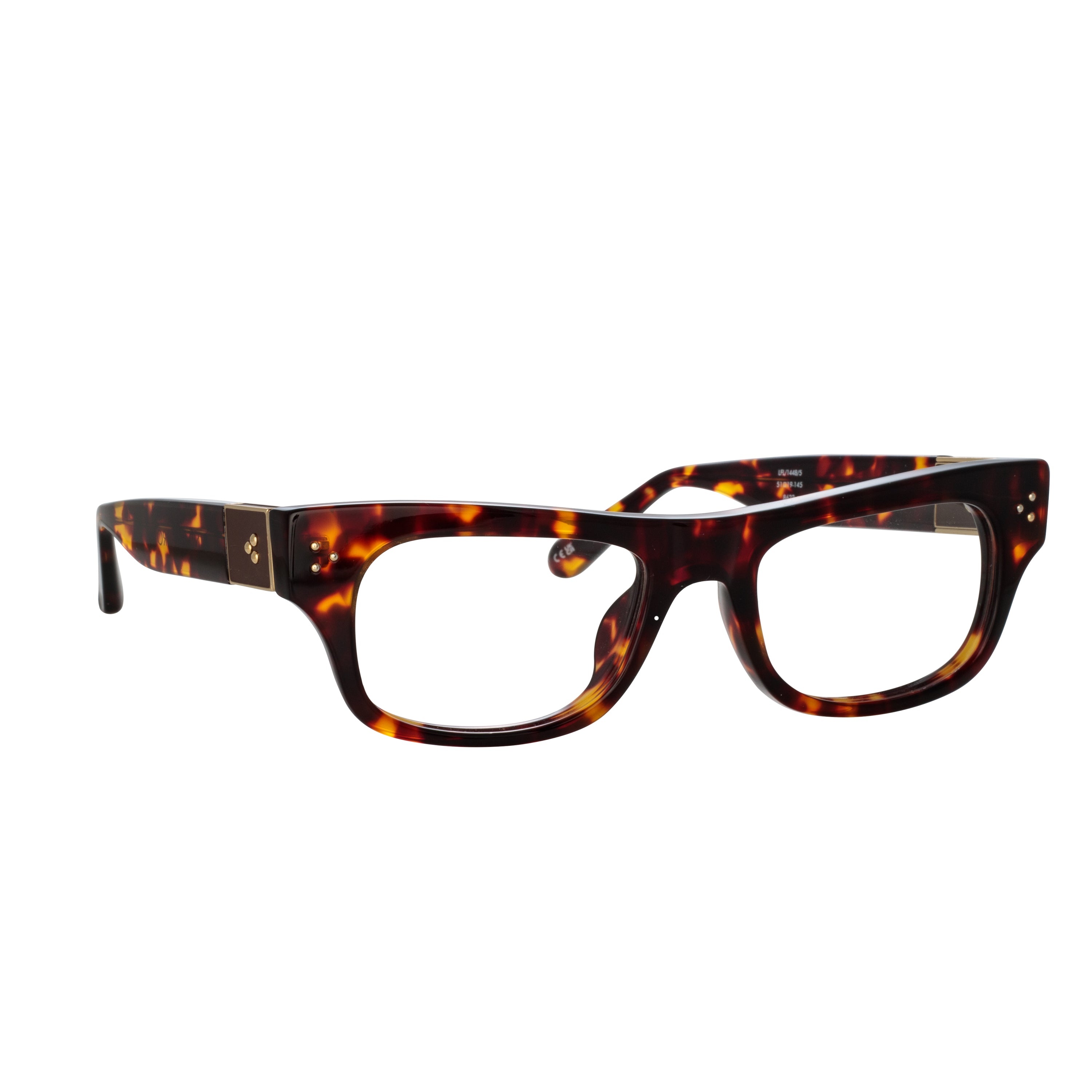 FALCK RECTANGULAR OPTICAL FRAME IN TORTOISESHELL - 3