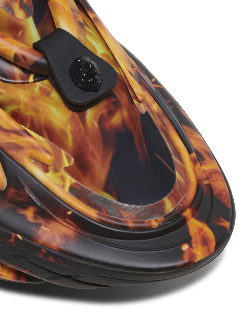 Unicorn trainers in Fire print neoprene and leather 6