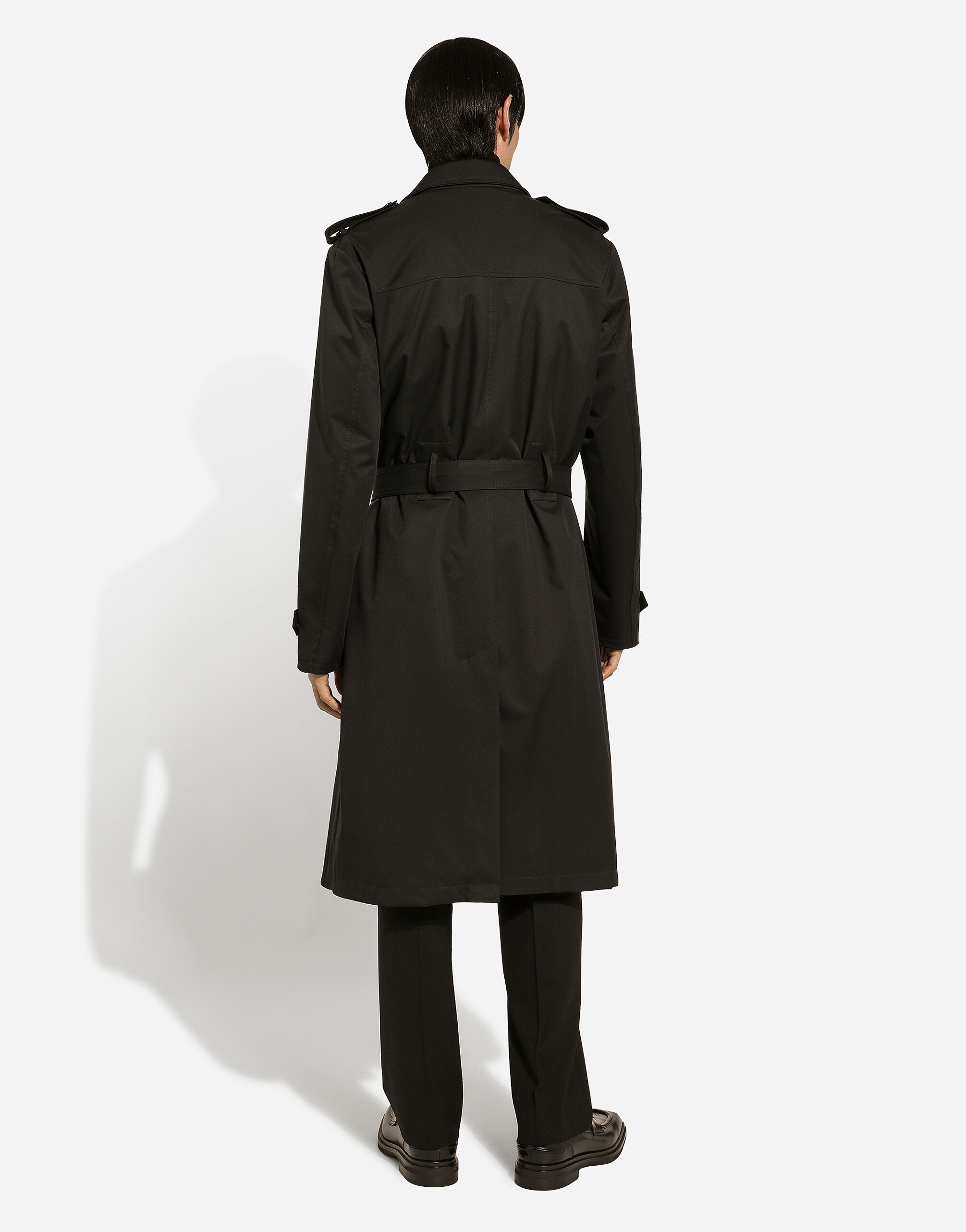 Nylon double-breasted trench coat - 3